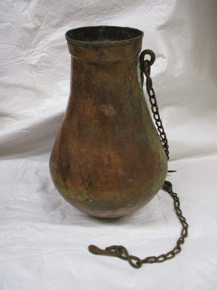 Vintage Copper 13" Planter - Home Decor