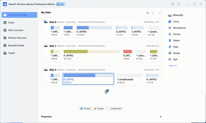 Easeus Partition Master Lifetime Version for Windows