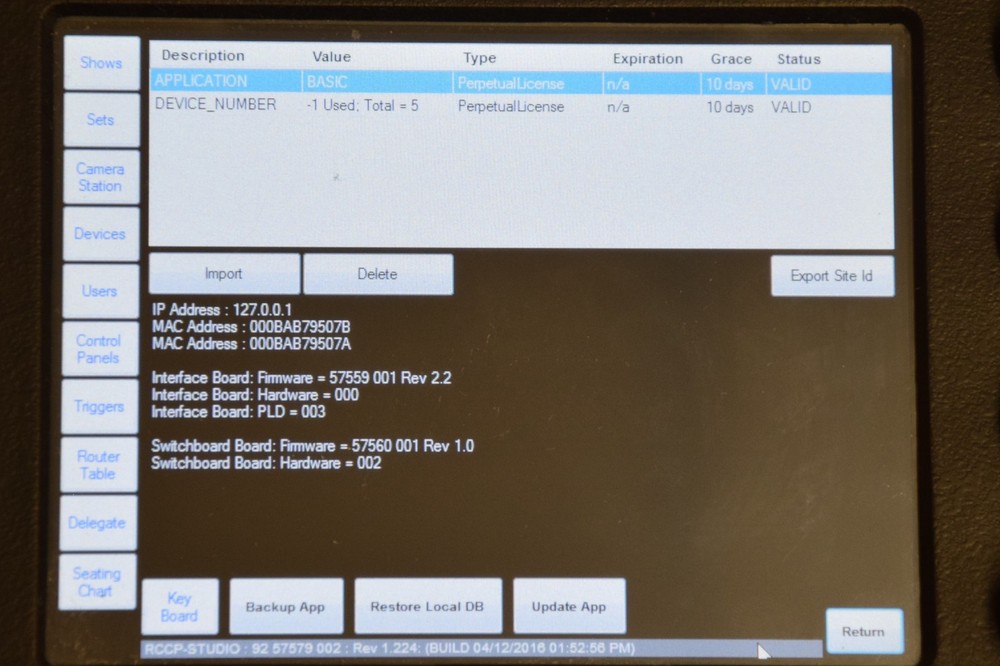 Telemetrics RCCP-1 Robotic Camera Control Panel (Power on tested only)