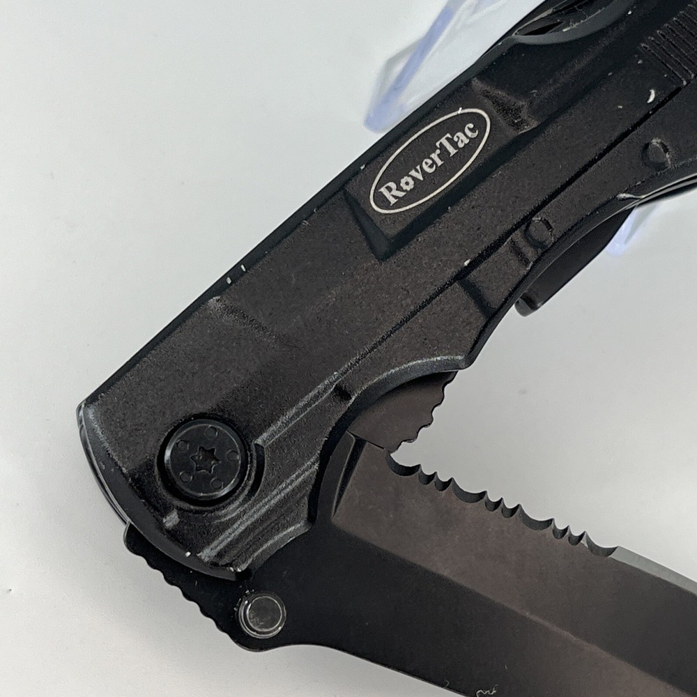 RoverTac Multitool Knife BLACK Camping Survival Knife & Pliers