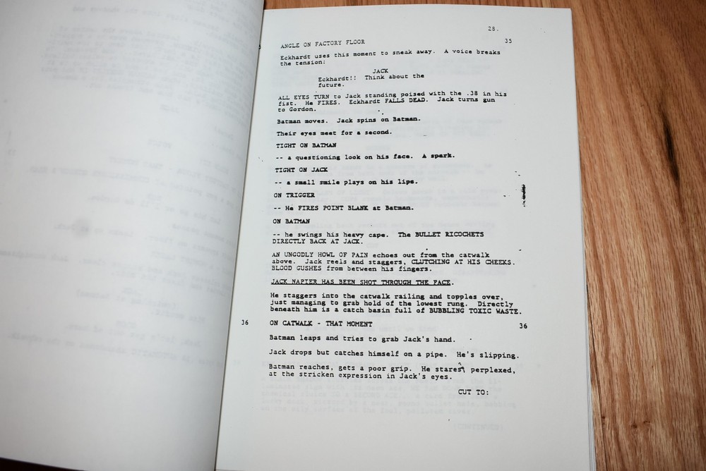 1988 Batman Screenplay 5th Draft By Sam Hamm Warner Bros October 6th Original