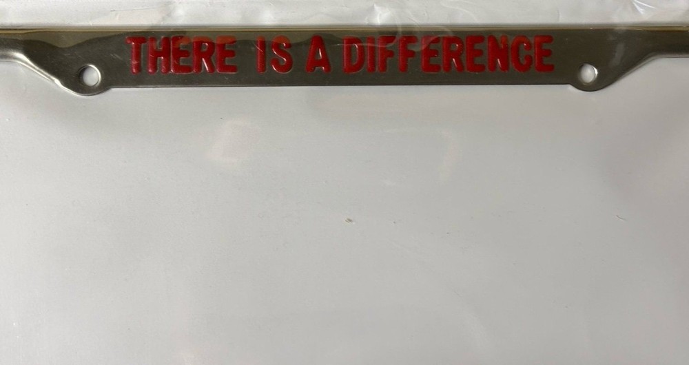 Silver/Red Snap On Tools There Is A Difference License Plate Frame - NEW
