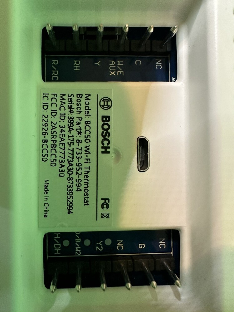 Bosch Connected Control BCC50 Wi-Fi Thermostat Open