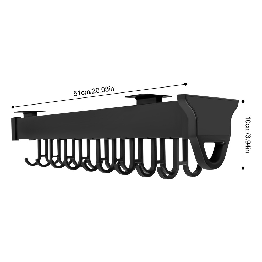 Pull-Out Storage Rack - Multifunctional Kitchen Organizer with 18 Hooks