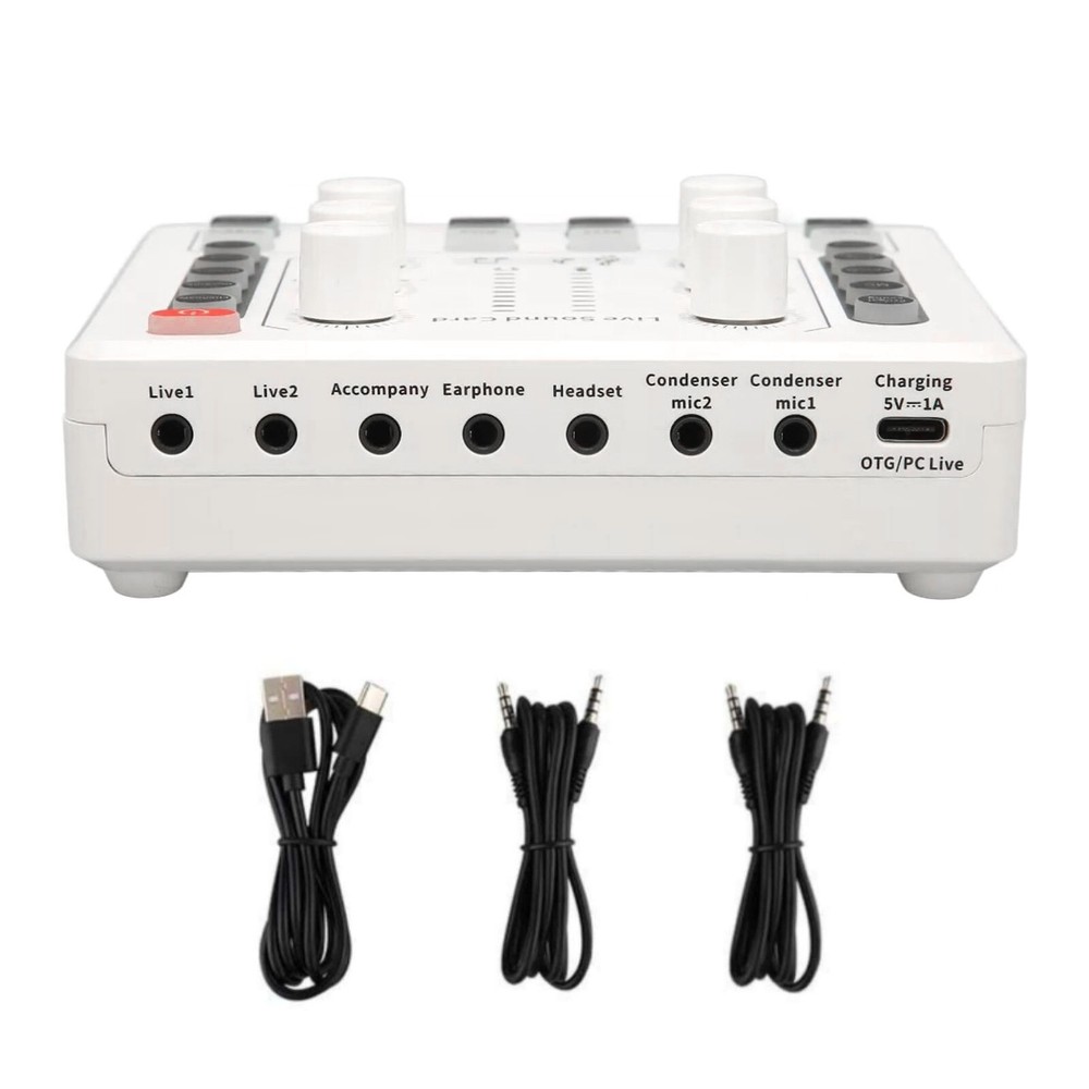 M8 Sound Card Body High-Quality Audio Performance Multi-device Compatibility