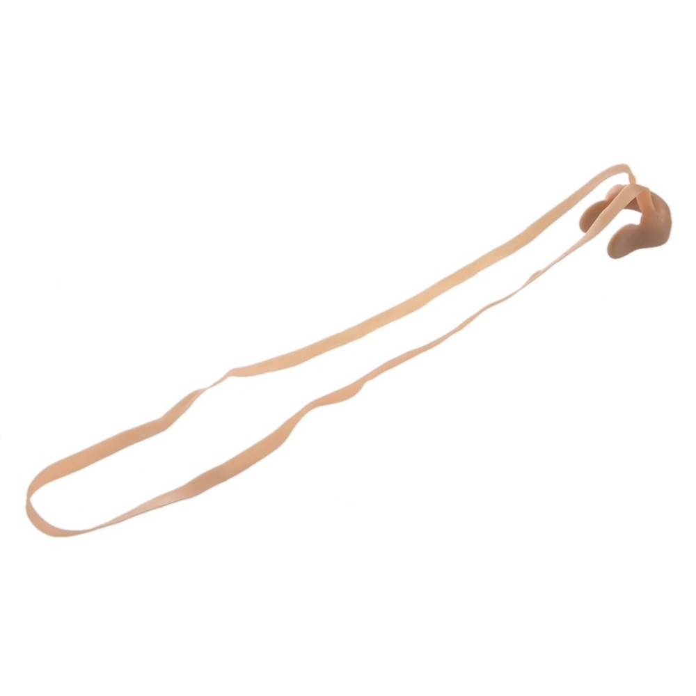 Beige Elastic Rubber String Nose Clip Protector for Swimming R8U98215
