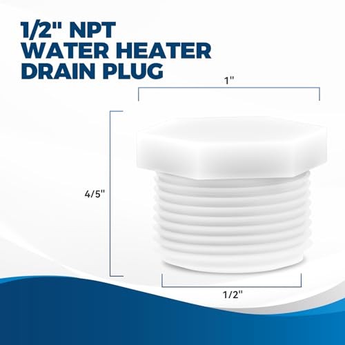 Water Heater Drain Plug Kit, Designed for RV & Camper Water Heater Drain