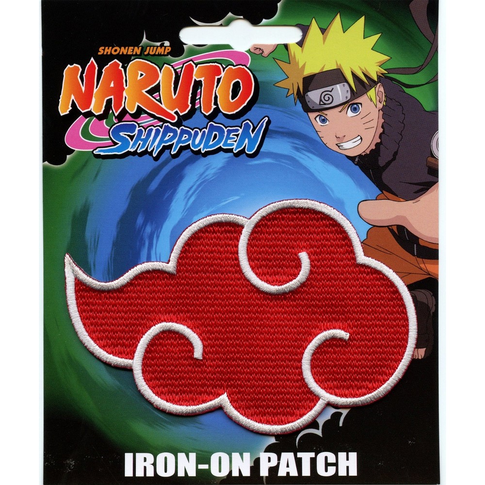 Naruto Akatsuki Shinobi Assassin Dawn Red Cloud Embroidered Iron On Patch Anime