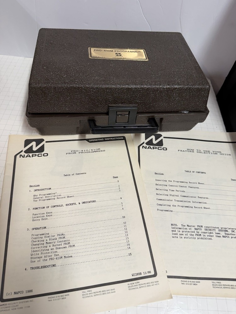 NAPCO PRO-410 PROGRAMMER PROGRAM TESTER VINTAGE PRO-410M