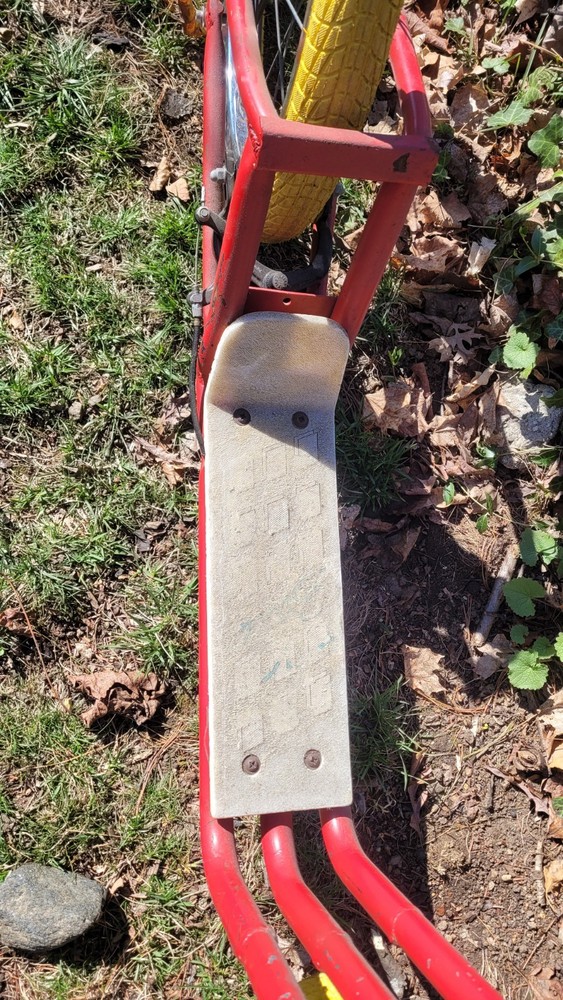 Red Yellow Kick Scooter with Large Wheels