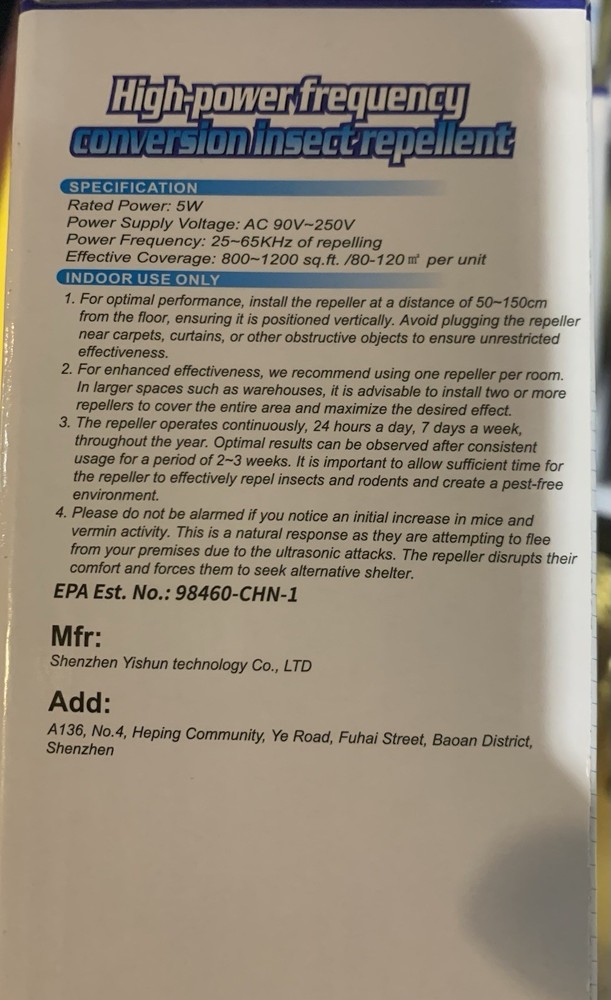 High-Power Frequency Conversion Insect Repellent - 6 Pack