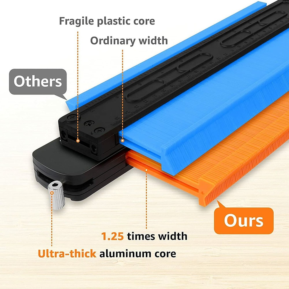 Contour Gauge Profile Tool Shape Duplicator with Lock Flooring Tools Woodwork