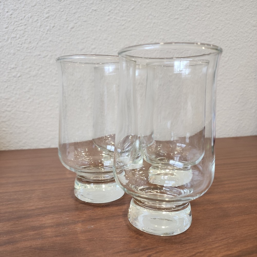 Aurora by Tuscany Crystal Solid Base drinkware Stackable 16 oz Glasses MCM