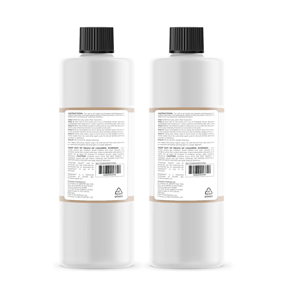 Essential Values Descaling Solution Compatible with 8 Fl Oz (Pack of 2)