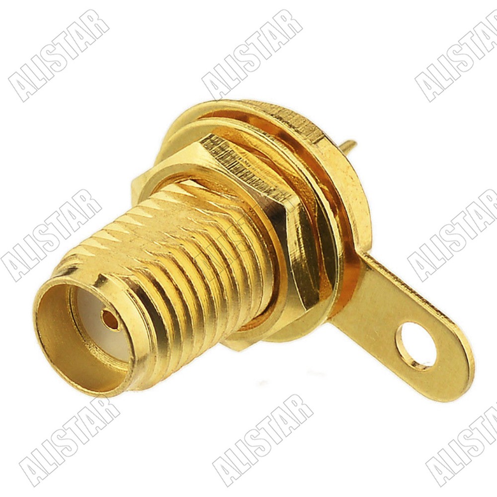10pcs SMA Jack Female Panel Mount RF Connector With Bulkhead Nut And Solder Cup