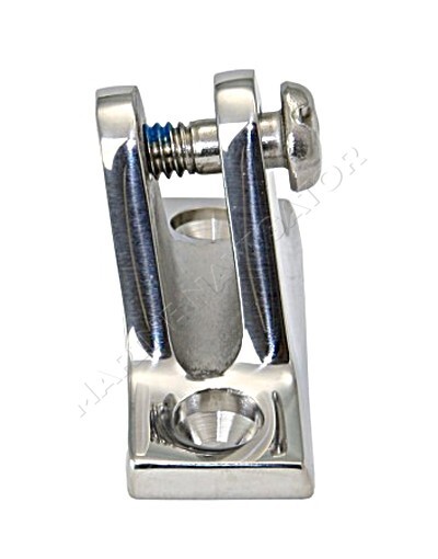 Deck Fitting Stainless Steel 7mm Fork 6mm Pin Diameter 80 Degrees Angle