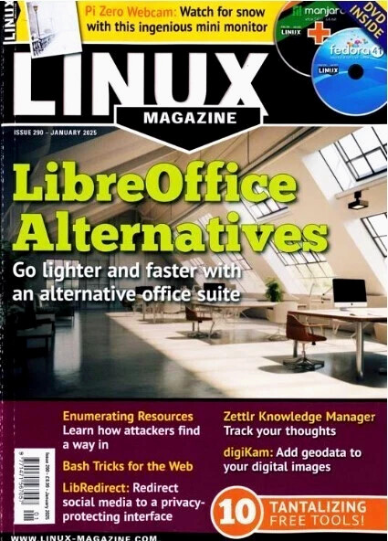 LINUX MAGAZINE #290 | JAN 2025 | LIBRE OFFICE ALTERNATIVES