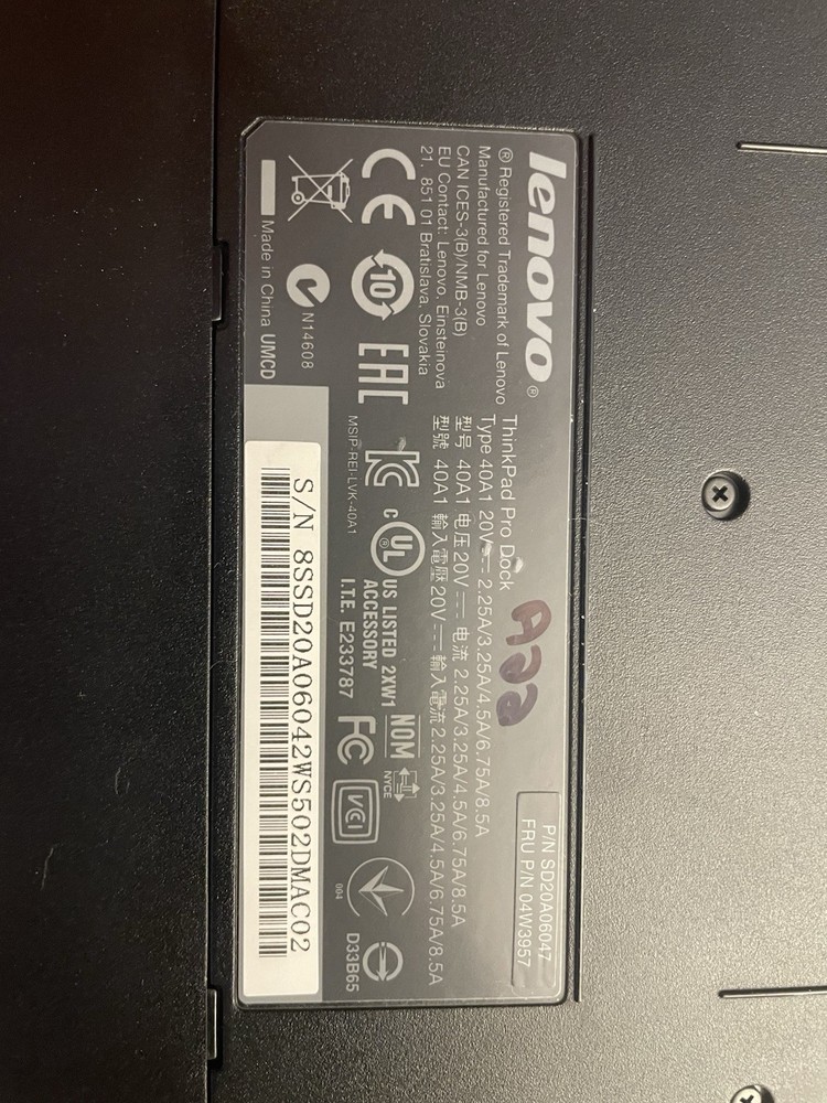 Lenovo Thinkpad Pro Docking Station