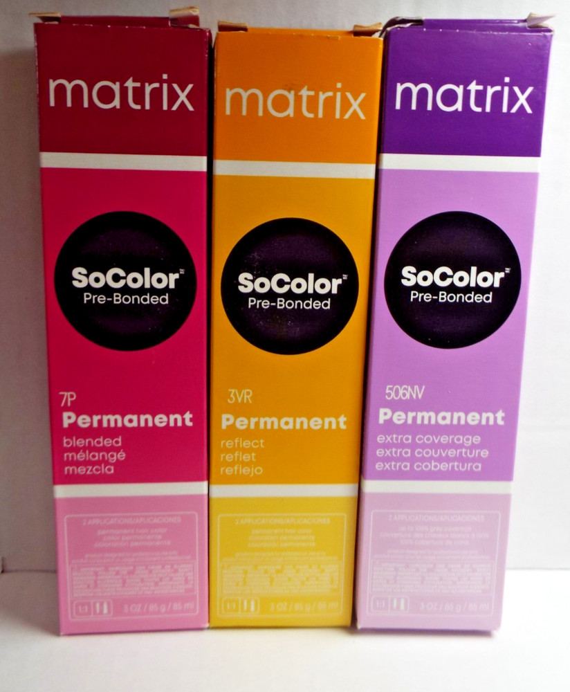 Matrix SoColor Pre-Bonded Permanent Hair Color 3oz Pick color or Developer