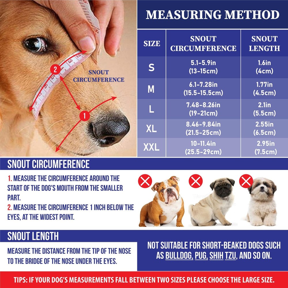 Stop Biting and Excessive Barking - Soft Breathable Muzzle Small Dogs