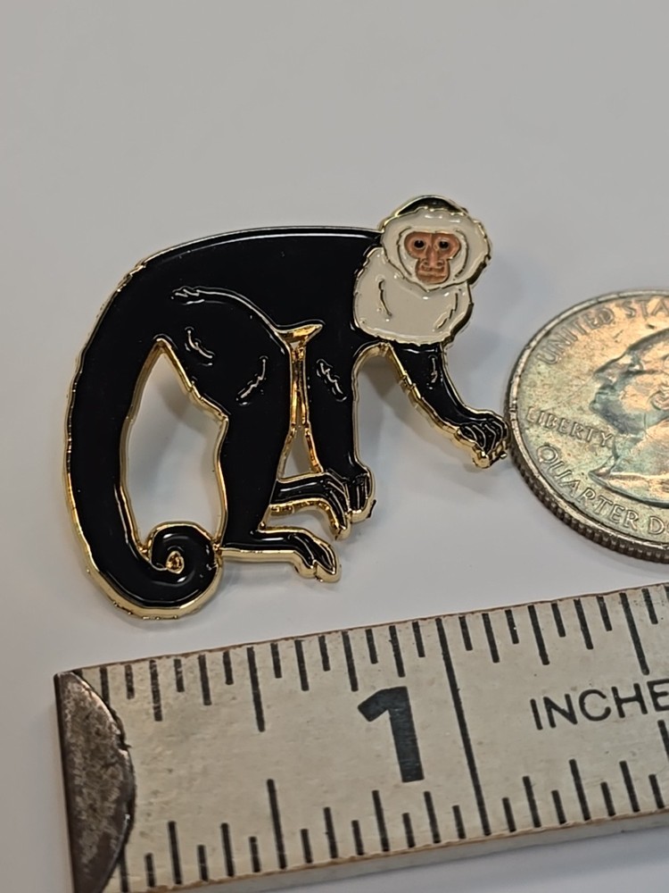 Macaque Monkey Lapel Pin