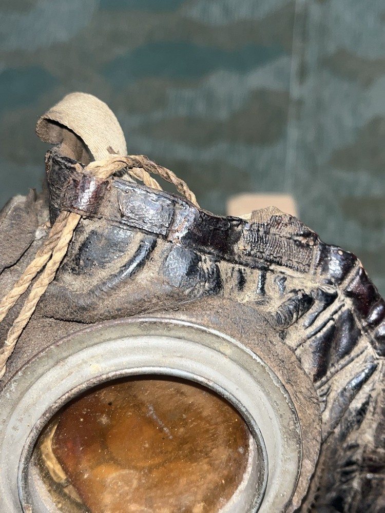 WW1 German Uniform Gas Mask + Filter Marked 1918
