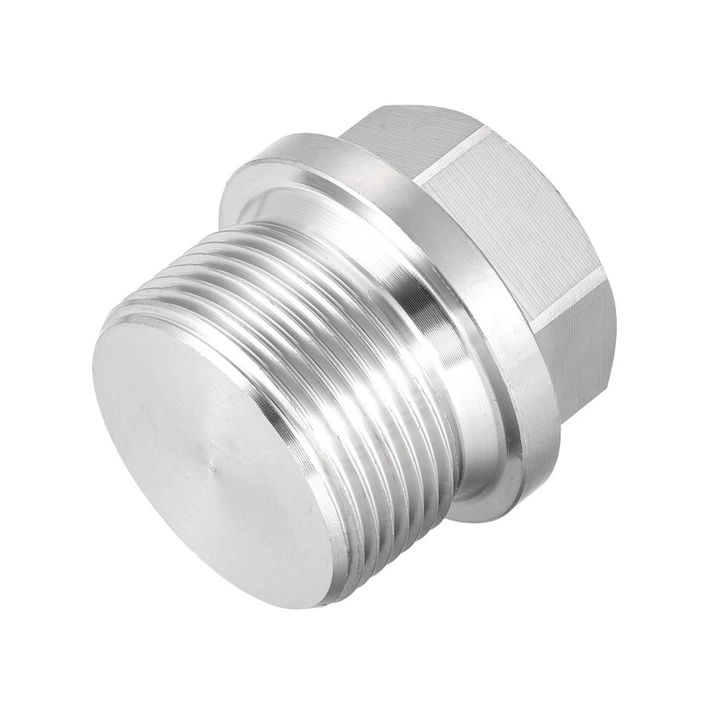 M27 x 1.5 Male Outer Hex Head Plug 304 Stainless Steel Solid Thread Pipe Fitting