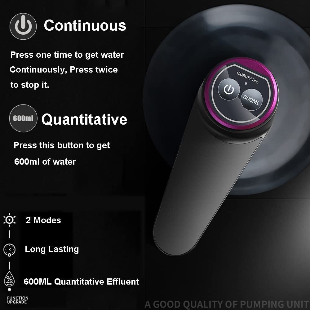 Water Bottle Switch Pump USB Electric Automatic Universal Jug Dispenser 5 Gallon