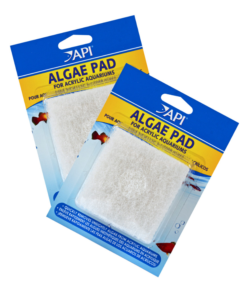 API Hand Held Algae Pad for Acrylic surfaces 3x3 in 2 pack square won't scratch