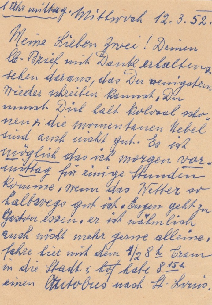 1952: postcard Gersheim to Basel