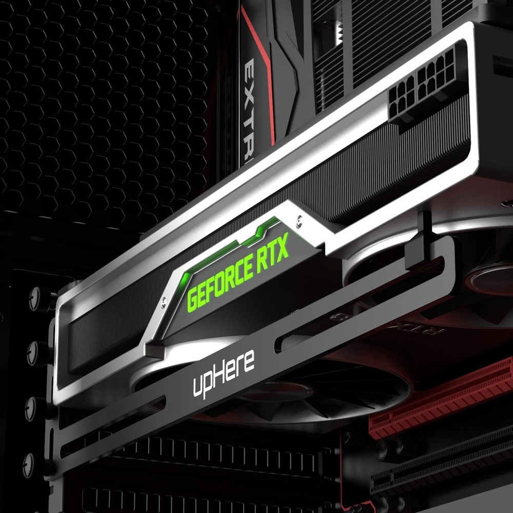 Aerospace Aluminum GPU Support - Black Bracket for Efficient Cooling