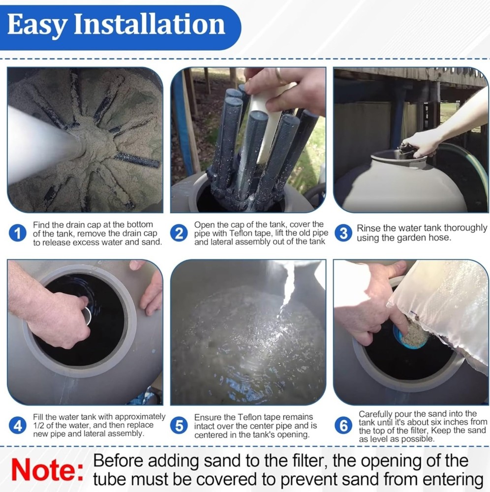 SWX236DA2 Lateral Assembly with Center Pipe Replacement Sand Filter Parts Pool
