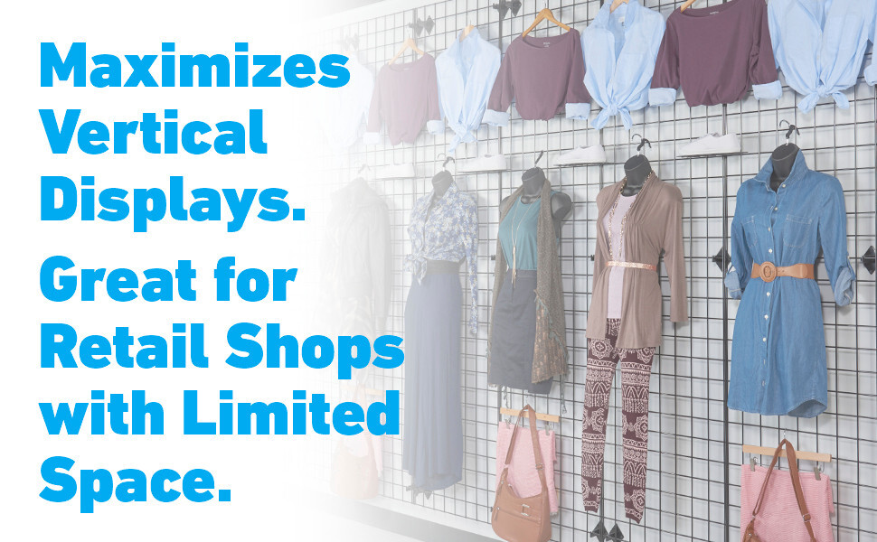 Wire Grid Panel 2' x 4' White Retail Display Gridwall Double Craft Show