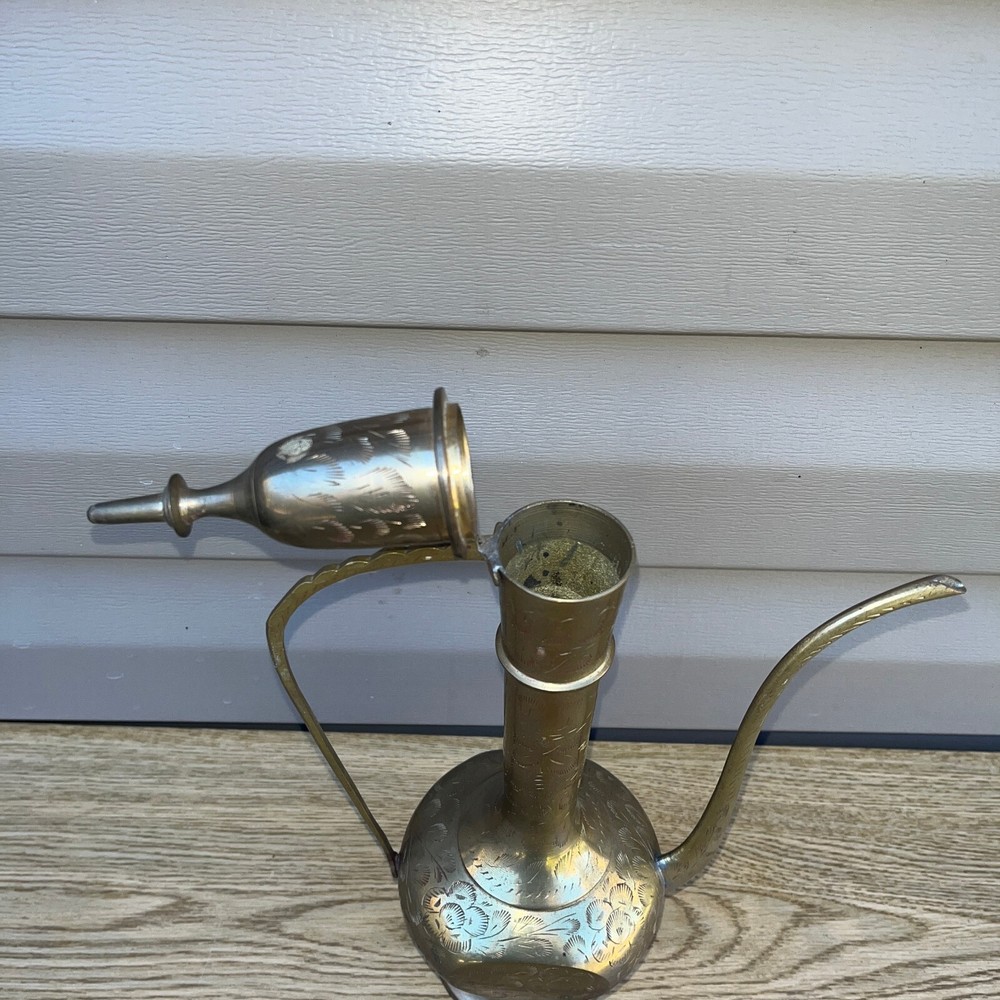 Vintage Brass Pitcher 14" Tall
