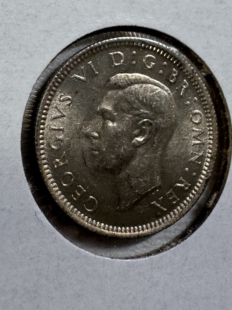 1943 Great Britain Silver 6 Pence