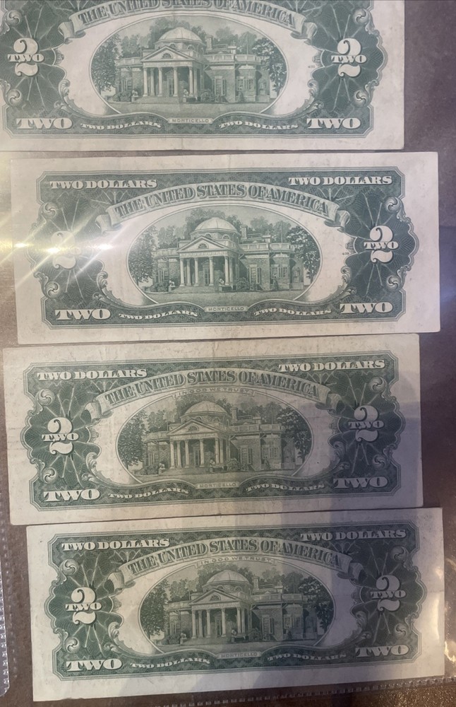 8- 1953 Jefferson $2 Bill Red Seal A-B