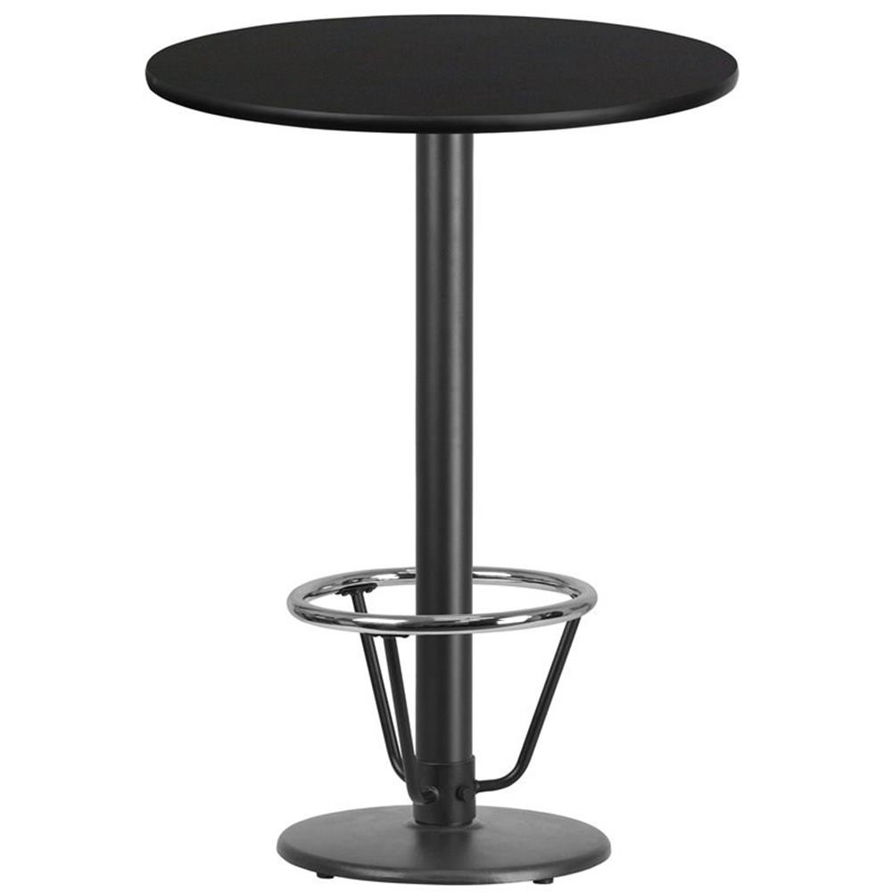 Flash Furniture 30Rd Laminate Table-Rd Base In Black