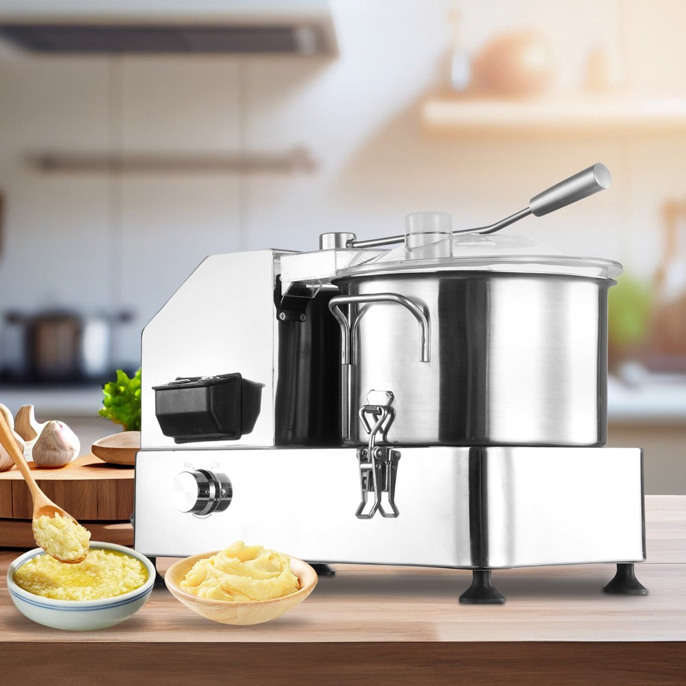 6L Commercial Food Processor Vegetable Chopper 110V Multi-Function Meat Grinder