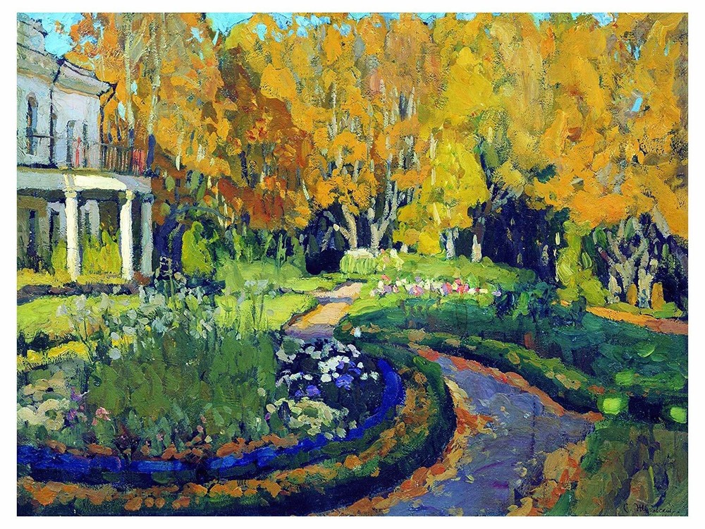 Flowers Autumn Manor by S. Zhukovsky Tile Mural Kitchen Wall Backsplash Ceramic
