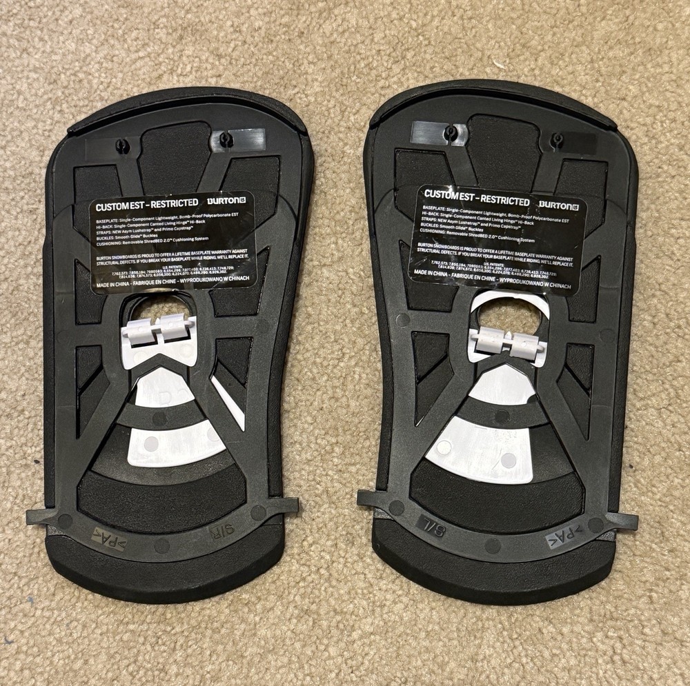 Burton Custom EST Snowboard binding Footbeds Small Black