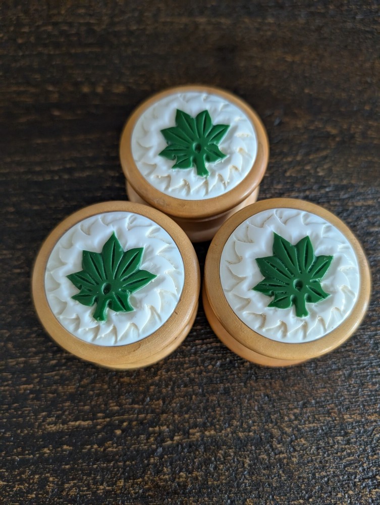 Three Handmade Wooden Grinders