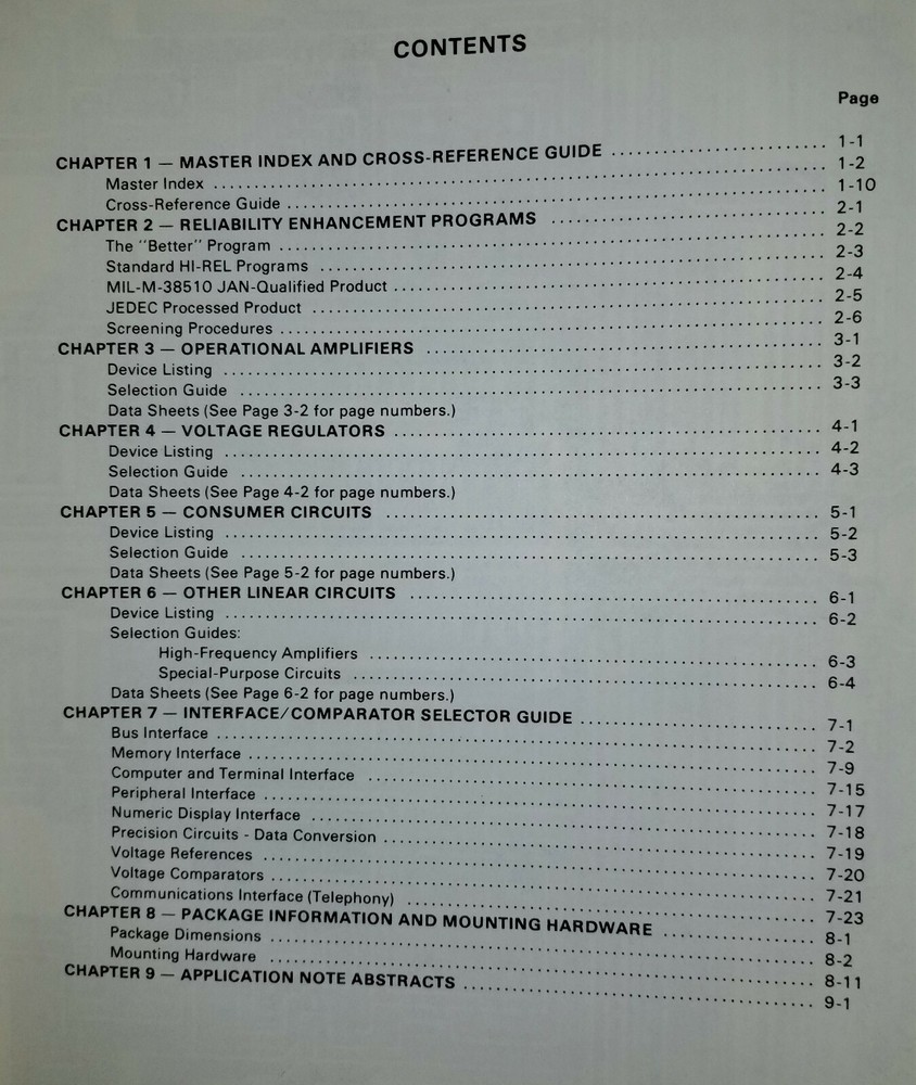 USED 1979 Motorola Linear Integrated Circuits