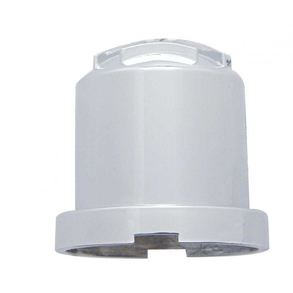 1/2" x 1" Chrome Plastic Iron Cross Nut Cover - Push-On (10 Pack)