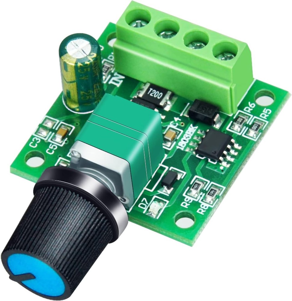 Mini PWM DC Motor Speed Controller 1.8V-12V 2A - Adjustable & Compact