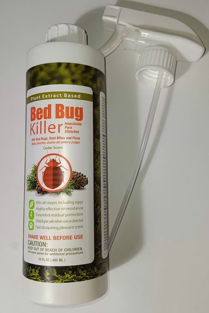 EcoRaider Bed Bug Killer Plant Extract  16 fl oz Child/Pet Safe Cedar Box B