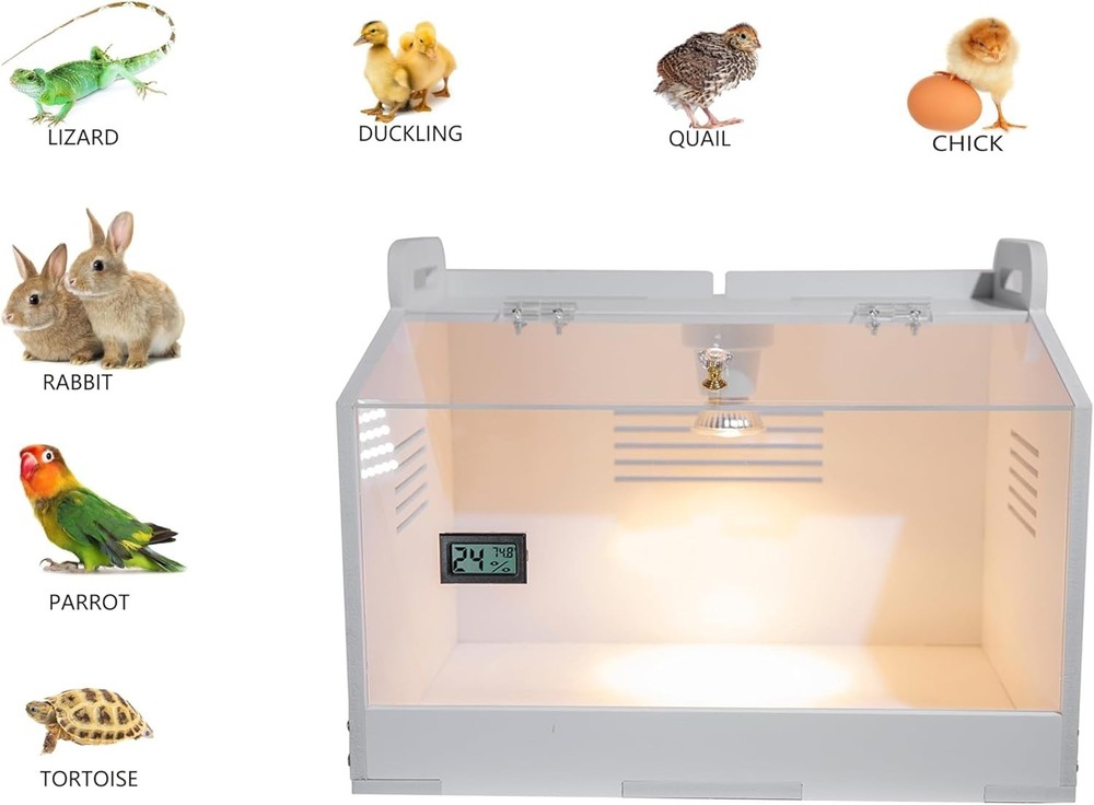 Intelligent Chicken Brooder Box with Temperature Display – Compact & Durable
