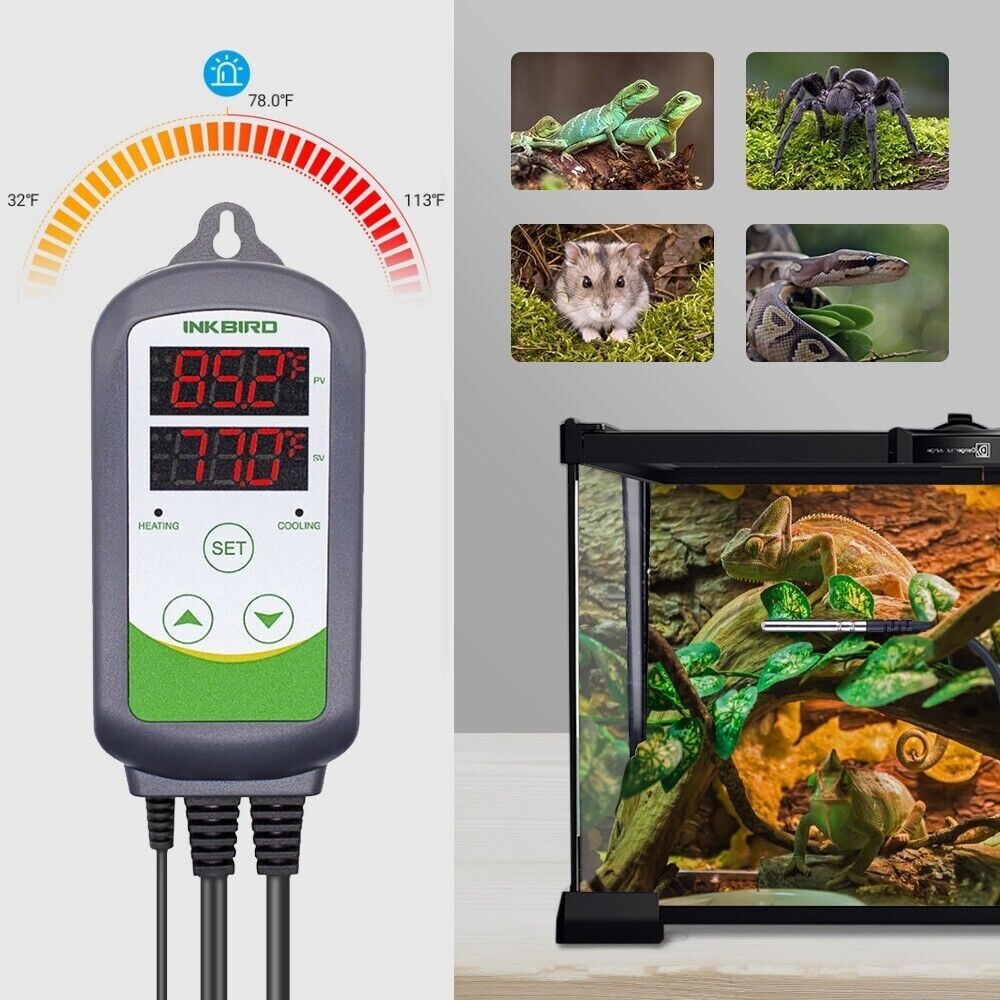 Heating Thermostat Temperature Controller ITC-308+Humidity Controller IHC-200 US