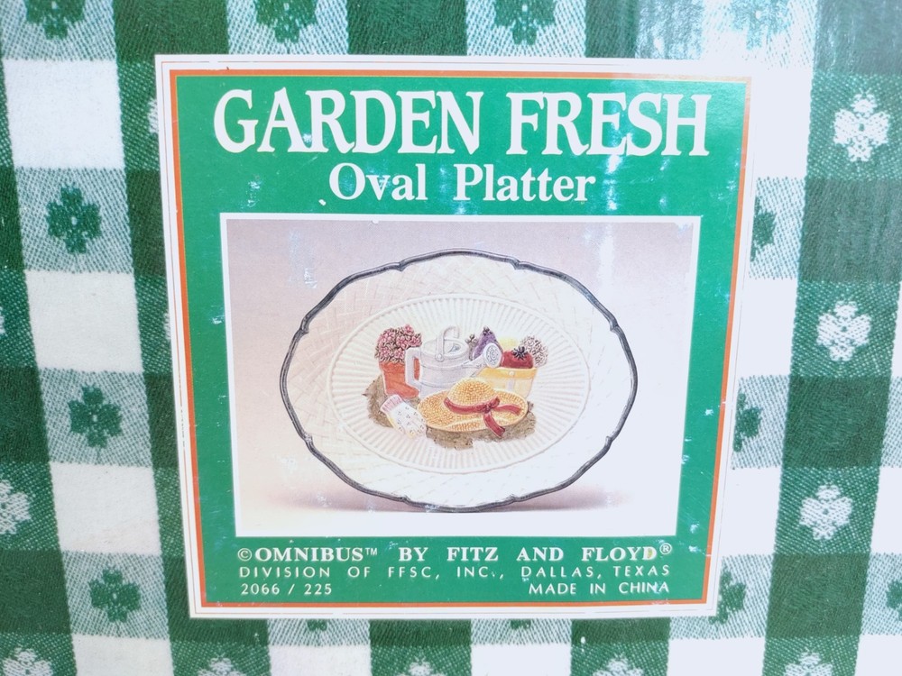 DECORATIVE GARDEN PLATTER~ FITZ & FLOYD