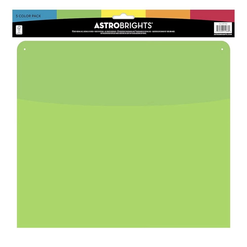 Astrobrights Oversized Wall Pockets (5 Per Pack) Multicolor Wall Pocket