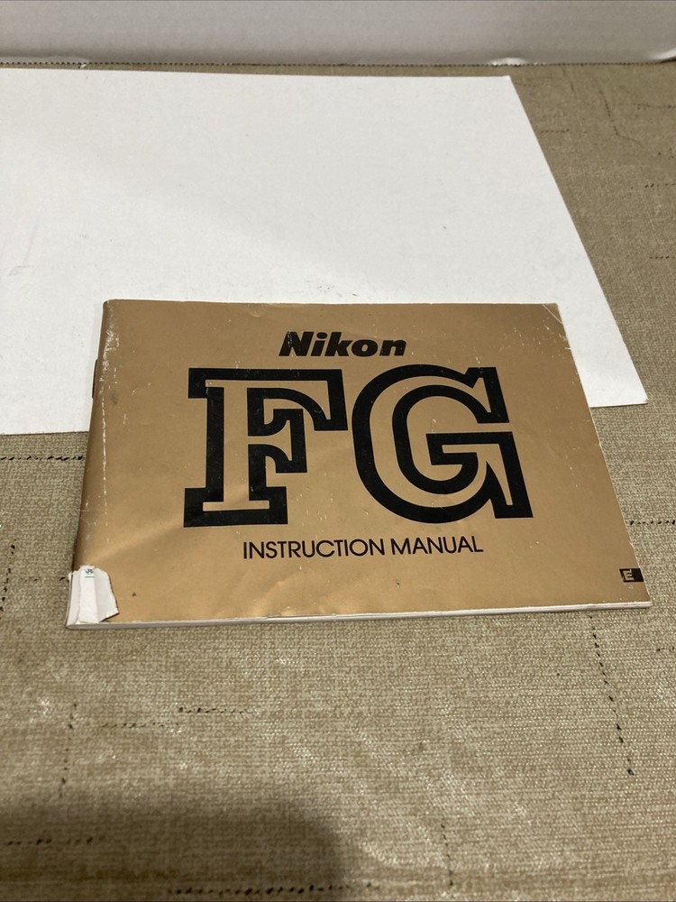 Nikon FG Instruction Manual, Original c1982